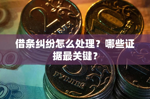 武汉借条纠纷怎么处理？哪些证据最关键？