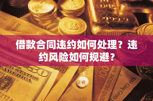 武汉借款合同违约如何处理？违约风险如何规避？