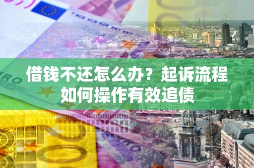 武汉借钱不还怎么办？起诉流程如何操作有效追债
