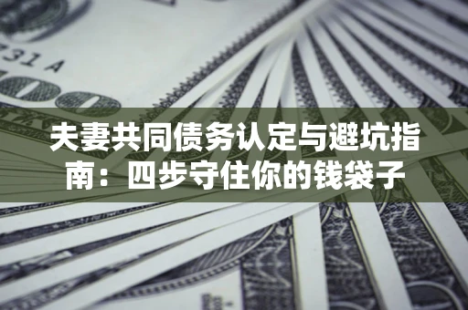 武汉夫妻共同债务认定与避坑指南：四步守住你的钱袋子