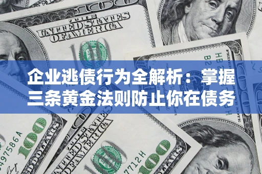 武汉企业逃债行为全解析：掌握三条黄金法则防止你在债务乱局中“踩雷”