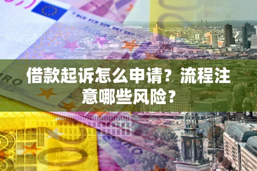 武汉借款起诉怎么申请？流程注意哪些风险？