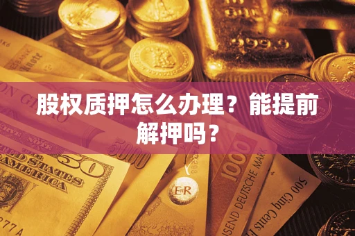 武汉股权质押怎么办理？能提前解押吗？