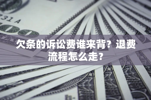 武汉欠条的诉讼费谁来背？退费流程怎么走？