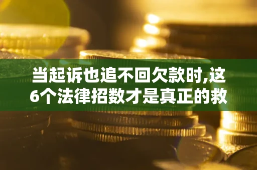 武汉当起诉也追不回欠款时,这6个法律招数才是真正的救命稻草